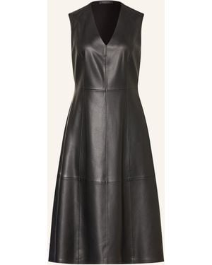 Elena Miro Kleid in Lederoptik - Schwarz