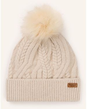 Barbour Mütze ELSDON mit Kunstfell - Natur