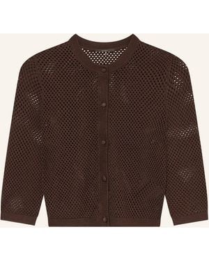 Windsor. Strickjacke mit 3/4-Arm - Braun