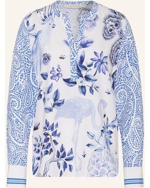 Herzen's Blusenshirt aus Seide - Blau
