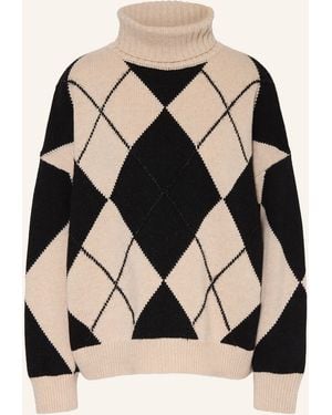 Ottod'Ame Rollkragenpullover mit Glitzergarn - Schwarz