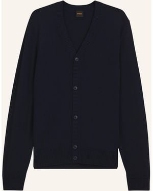 BOSS Strickjacke AVAC_CD-1 Regular Fit - Blau