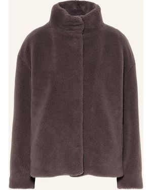 Herno Teddyfell-Jacke - Braun