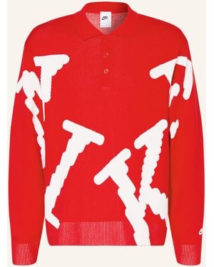 Nike Strick-Poloshirt CLUB RUGBY - Rot