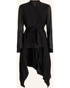 High Blusenshirt SONNET mit Plissees - Schwarz