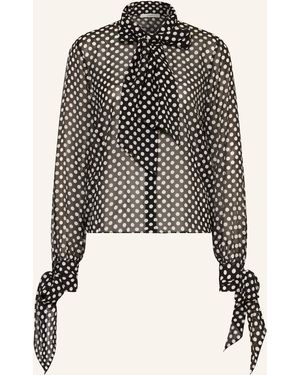 FRAME Schluppenbluse THE POLKA DOT NOUVELLE BLOUSE aus Seide - Schwarz