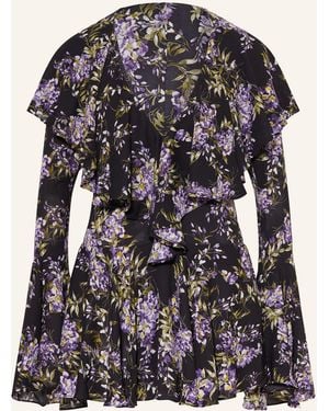 Norma Kamali Kleid mit Volants - Schwarz