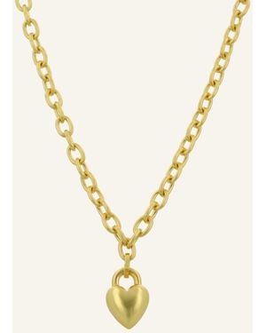 LOTT.gioielli Ketten CL NECKLACE LINK LOVE WITH HEART S GOLD by GLAMBOU - Mettallic