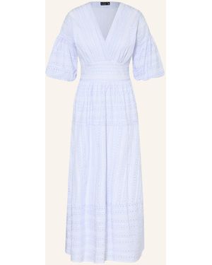 Van Laack Kleid VL-KAMELA-SGE aus Lochspitze - Blau