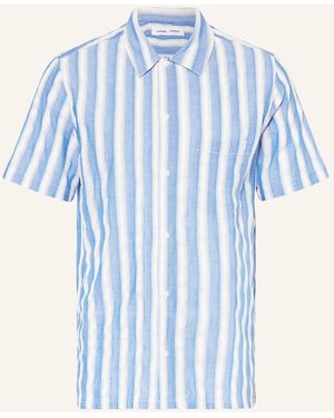 Samsøe & Samsøe Kurzarm-Hemd SAAVAN Regular Fit - Blau
