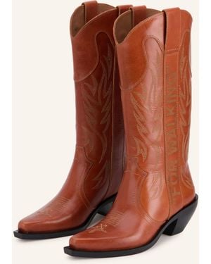 Off-White c/o Virgil Abloh Cowboy Boots SANTIAG - Braun