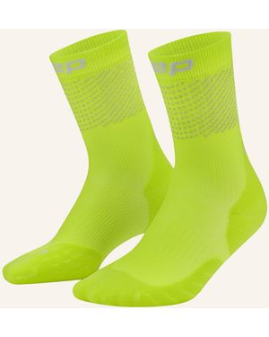 Cep Pro run reflective socks, mid cut, 3.0, women - Grün