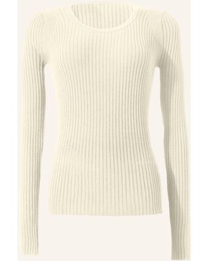 Wolford Pullover FINE MERINO RIB TOP L. SLEEVES - Natur