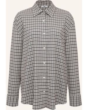 Mavi Hemdbluse aus Flanell - Grau