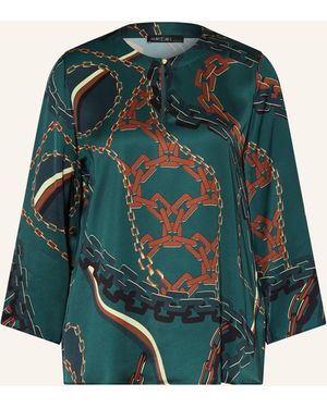 Marc Cain Satinbluse mit 3/4-Arm - Grün