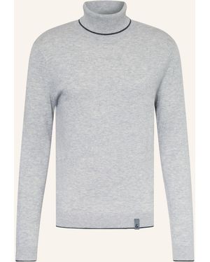 COLOURS & SONS Rollkragenpullover mit Merinowolle - Grau