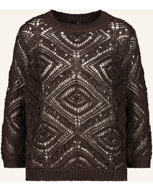 Monari Pullover mit Pailletten - Schwarz