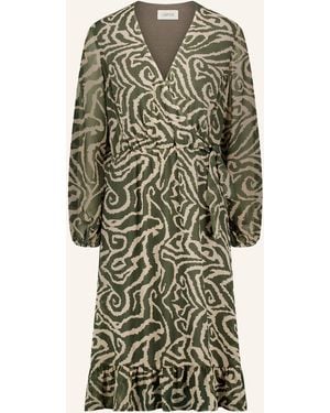Cartoon Kleid in Wickeloptik - Mehrfarbig