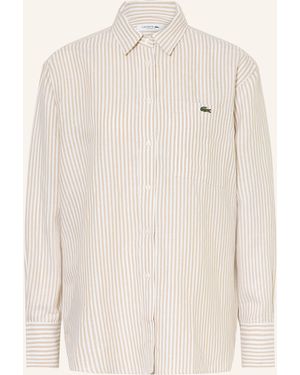 Lacoste Hemdbluse mit Leinen - Natur