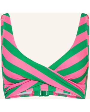 watercult Bustier-Bikini-Top STRIPE ENERGY - Grün