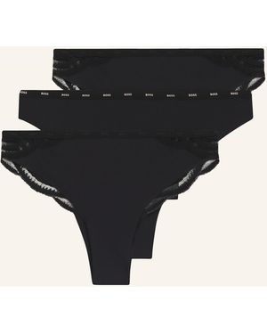 BOSS Slip 3P LACE BRAZILIAN - Schwarz