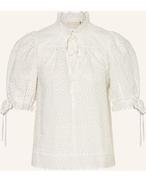 Ulla Johnson Blusenshirt ALOUETTE aus Lochspitze - Natur