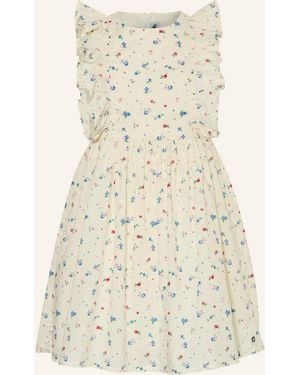 Petit Bateau Kleid mit Rüschen - Natur