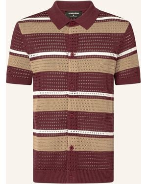 Strellson Strickhemd ANDER Slim Fit - Rot