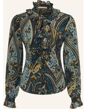 Ulla Johnson Seidenbluse CATROUX mit Rüschen - Grün