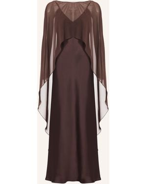 Swing Abendkleid mit Stola - Braun