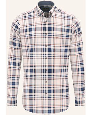 Fynch-Hatton Flanellhemd Regular Fit - Weiß