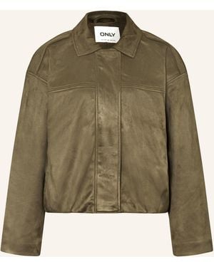 ONLY Blouson in Lederoptik - Grün