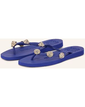 Sleeper Flip-Flops TAPERED mit Schmucksteinen - Blau