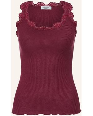 Rosemunde Seidentop BABETTE mit Spitze - Lila