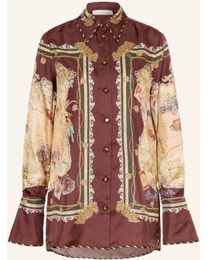 Zimmermann Hemdbluse VALIANT aus Seide - Braun