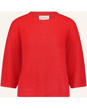 Cartoon Pullover mit 3/4-Arm - Rot