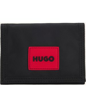 HUGO Kleine Leder-Geschenkset GB_NYLON MULTICARD - Rot