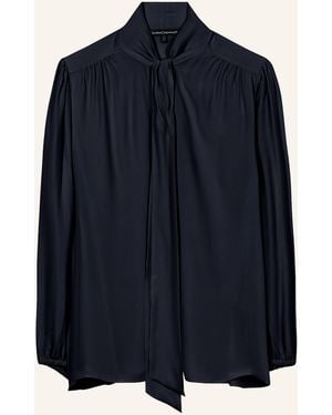 Luisa Cerano Schluppenbluse mit Seide - Blau
