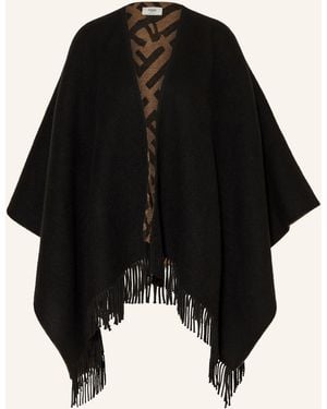 Fendi Poncho mit Cashmere - Schwarz