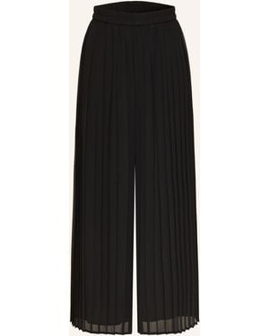 Van Laack Marlenehose mit Plissees - Schwarz