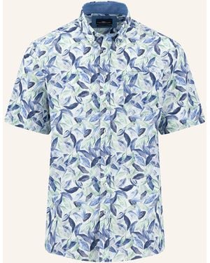 Fynch-Hatton Kurzarm-Hemd Regular Fit - Blau