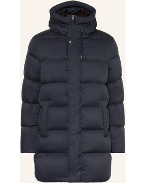 Herno Daunenjacke mit abnehmbarem Kunstfell - Blau