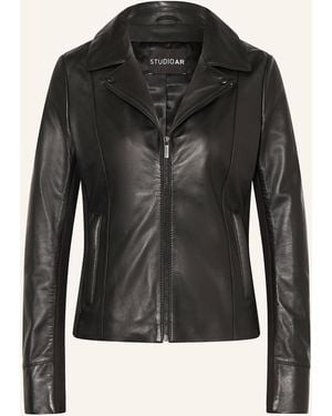 STUDIO AR Lederjacke JOSIE - Schwarz