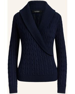 Ralph Lauren Pullover in Wickeloptik - Blau