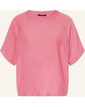 Comma, Strickshirt mit Glitzergarn - Pink