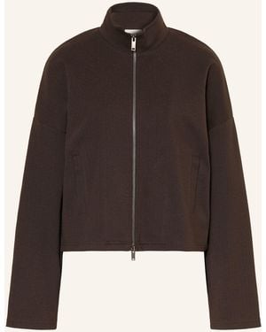 Milano Italy Sweatjacke mit Glitzergarn - Braun
