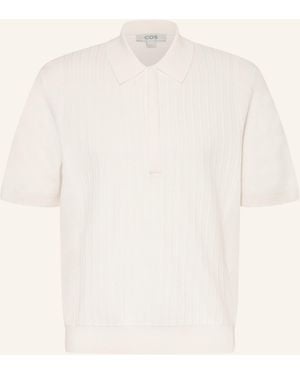 COS Strick-Poloshirt - Natur