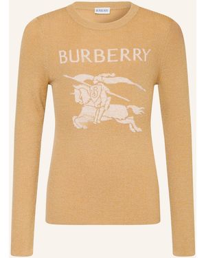 Burberry Pullover mit Glitzergarn - Natur