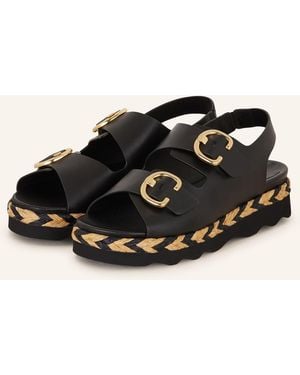 Pertini Plateau-Sandalen - Schwarz