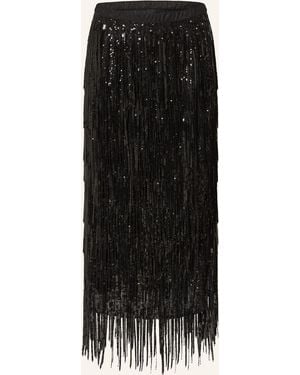 Marc Cain Rock mit Partien - Schwarz